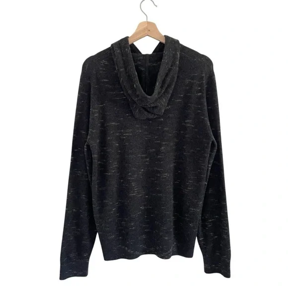 Club Monaco Cashmere Sweater Pullover Hoodie Charcoal Medium - Picture 2 of 13